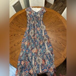 Elegant Paisley Print Maxi Dress